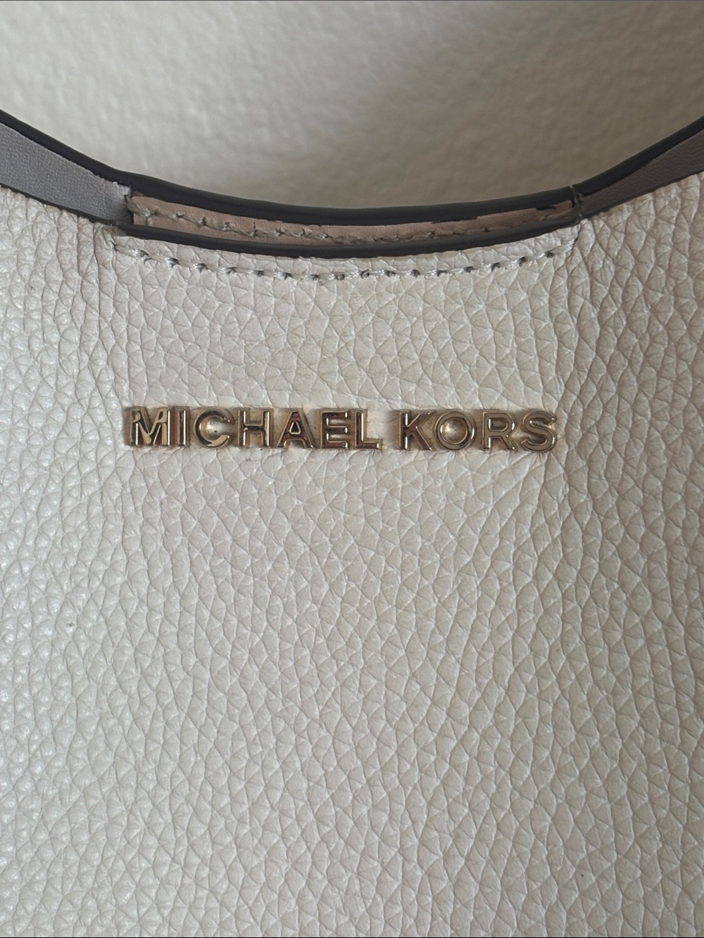 Michael Kors Cream Pebbled Leather Shoulder Hobo - Picture 6 of 16